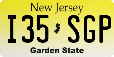 NJ license plate I35SGP