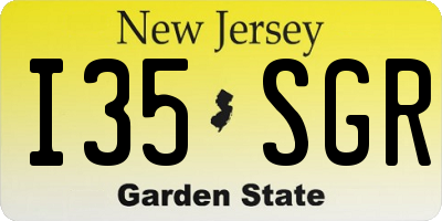 NJ license plate I35SGR