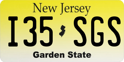 NJ license plate I35SGS