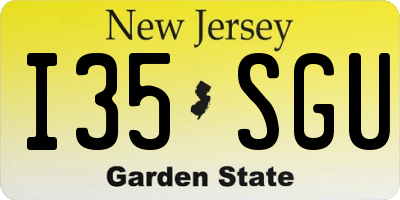NJ license plate I35SGU