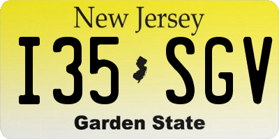 NJ license plate I35SGV