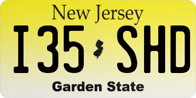 NJ license plate I35SHD