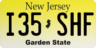 NJ license plate I35SHF
