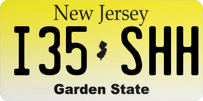 NJ license plate I35SHH