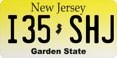 NJ license plate I35SHJ
