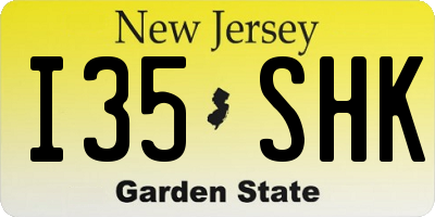 NJ license plate I35SHK