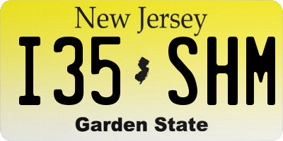 NJ license plate I35SHM