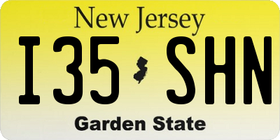 NJ license plate I35SHN