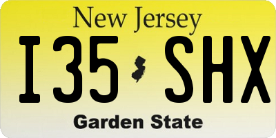 NJ license plate I35SHX