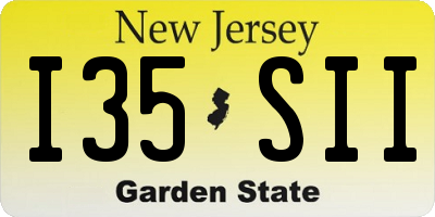NJ license plate I35SII