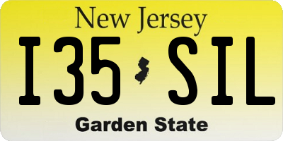 NJ license plate I35SIL