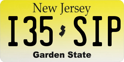 NJ license plate I35SIP