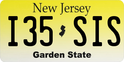 NJ license plate I35SIS