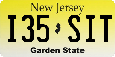 NJ license plate I35SIT