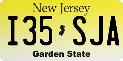 NJ license plate I35SJA