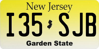 NJ license plate I35SJB