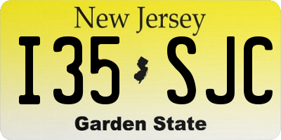 NJ license plate I35SJC