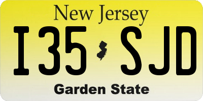 NJ license plate I35SJD