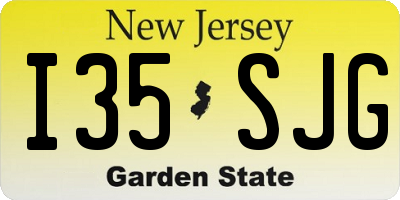 NJ license plate I35SJG