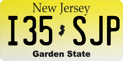 NJ license plate I35SJP