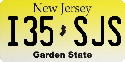 NJ license plate I35SJS