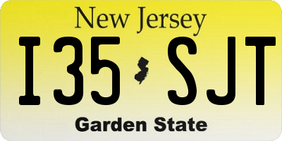 NJ license plate I35SJT