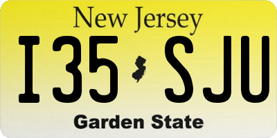NJ license plate I35SJU