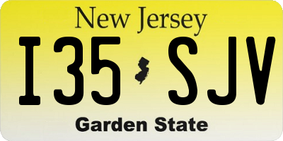 NJ license plate I35SJV