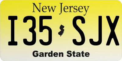 NJ license plate I35SJX