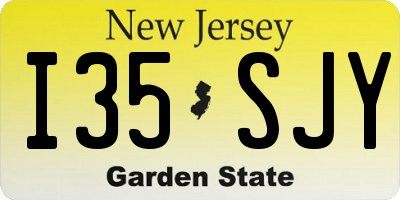 NJ license plate I35SJY