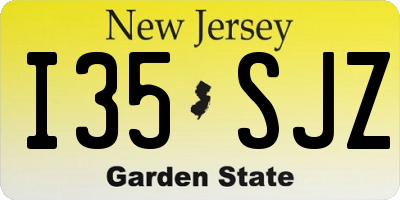 NJ license plate I35SJZ