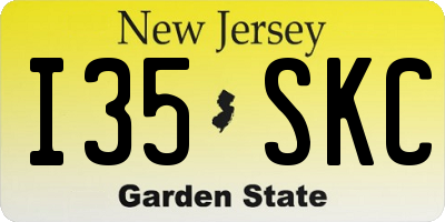 NJ license plate I35SKC