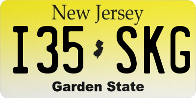 NJ license plate I35SKG