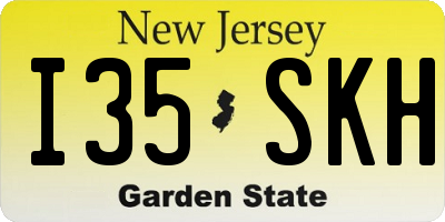 NJ license plate I35SKH