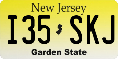 NJ license plate I35SKJ