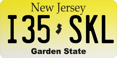 NJ license plate I35SKL