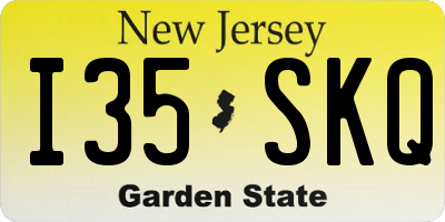 NJ license plate I35SKQ