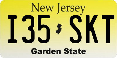 NJ license plate I35SKT