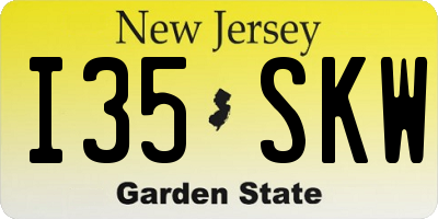 NJ license plate I35SKW