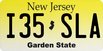 NJ license plate I35SLA