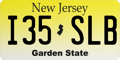 NJ license plate I35SLB