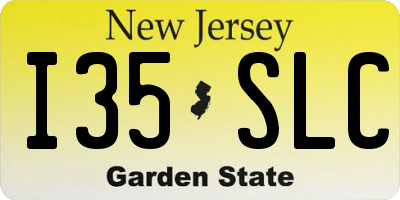NJ license plate I35SLC