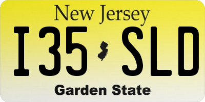 NJ license plate I35SLD