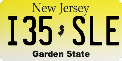 NJ license plate I35SLE