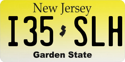 NJ license plate I35SLH