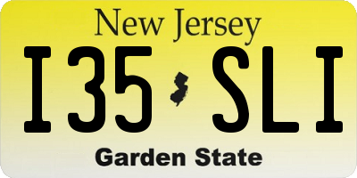 NJ license plate I35SLI