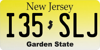 NJ license plate I35SLJ