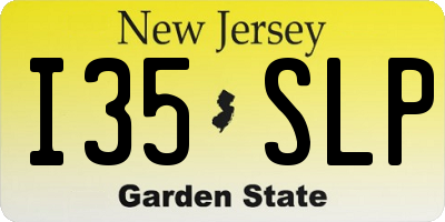 NJ license plate I35SLP