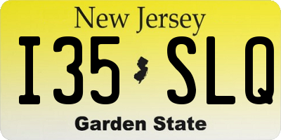NJ license plate I35SLQ