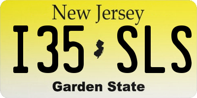 NJ license plate I35SLS